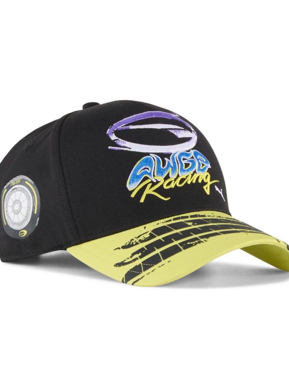 Puma X ASAP Rocky Black & Neon Yellow AWG Racing Embroidered Hat